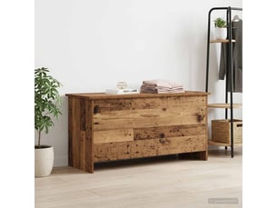 Coffre de rangement avec stockage bois ancien 100x40x50 cm