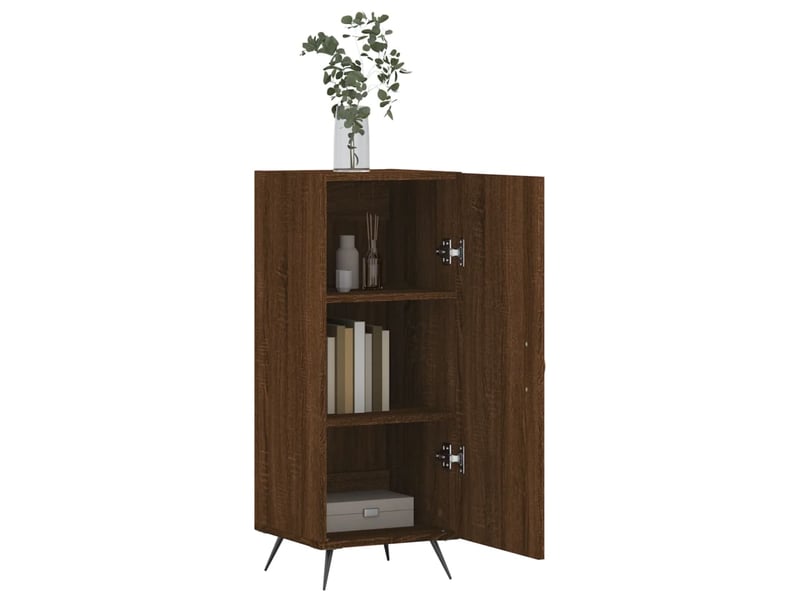  Buffet - bahut - meuble de rangement chêne marron 34,5x34x90 cm bois d'ingénierie  - Conforama D