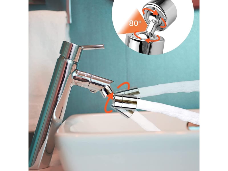 Mousseur de robinet m24 m22, orientable à 360 ° - double fonction - économiseur d'eau pour la cuisine et la salle de bain - Conforama D