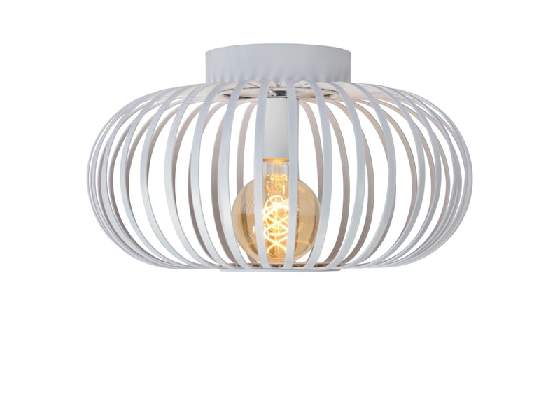 Plafonnier diam. 39,5 cm 1xe27 blanc - lucide - manuela  - Conforama E