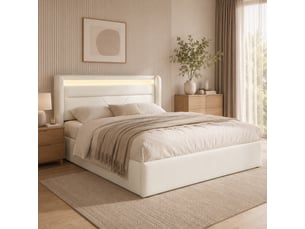 Lit coffre 140x190/200cm <strong></strong> <strong></strong> coloris blanc
