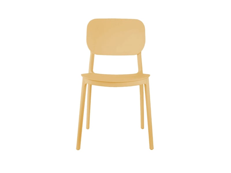  Lot de 2 chaises d'intérieur et d'extérieur cheer - jaune  - Conforama C
