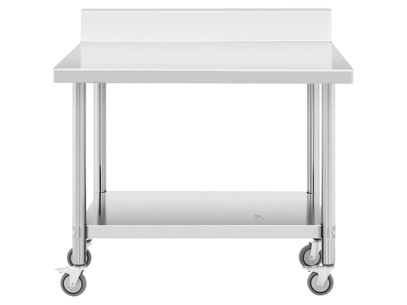  Table de travail en inox premium 70 x 100 cm 155 kg dosseret acier inoxydable argenté 14_0010024  - Conforama D