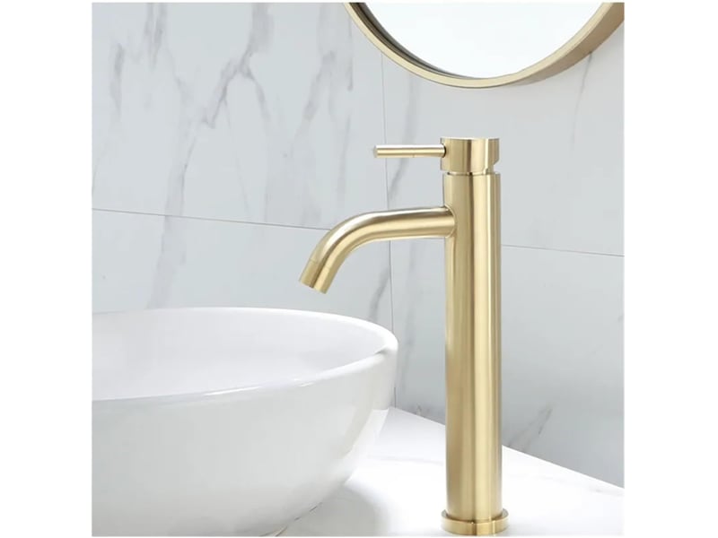  Robinet de lavabo haute couleur lavabo lavabo robinet d'eau chaude - doré  - Conforama E