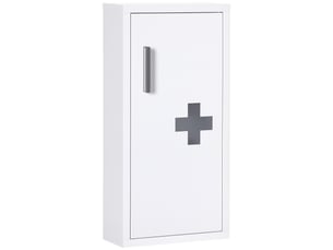 Armoire à pharmacie murale 2 étagères 3 niveaux avec porte aimantée métal 30 x 12 x 60 cm blanc