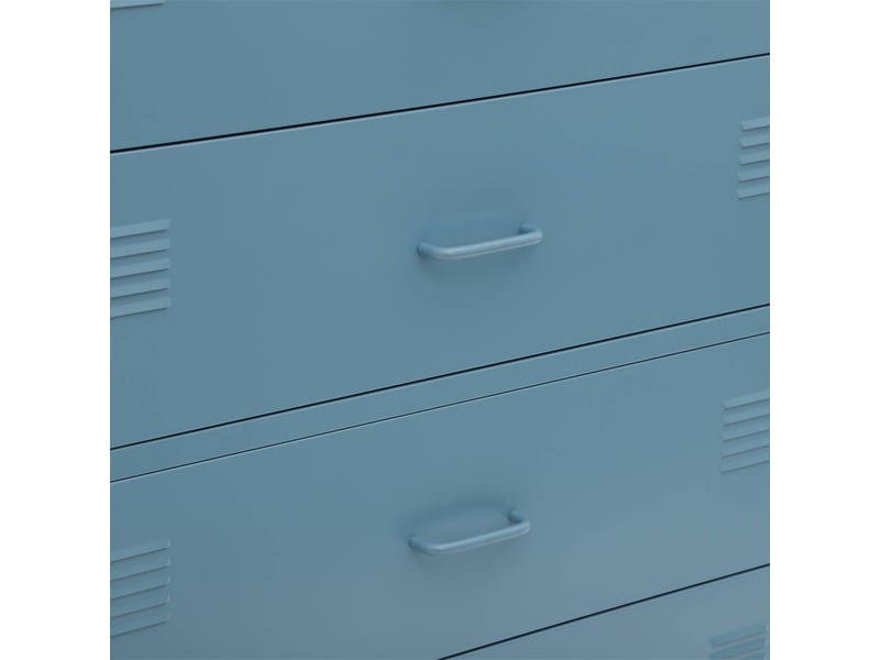  Commode industrielle acier 4 tiroirs bleu - soho  - Conforama E