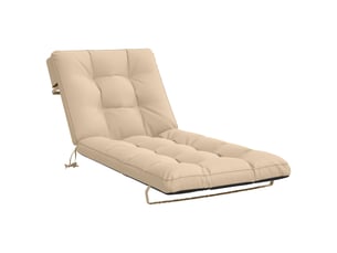 Coussin de transat, coussin pour bain de soleil vianen 100 % polyester crème 200 x 80 x 8 cm cf56300