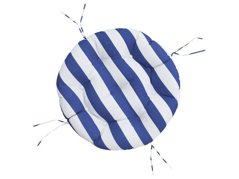  Coussin rond, coussin d'assise rayure bleueblanche ø 60 x11 cm tissu oxford cf56625  - Conforama A