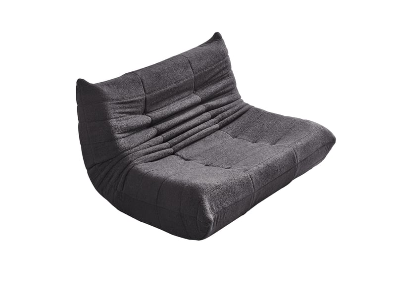  Canapé 2 places effet teddy confortable pour salon cravdom  - Conforama A