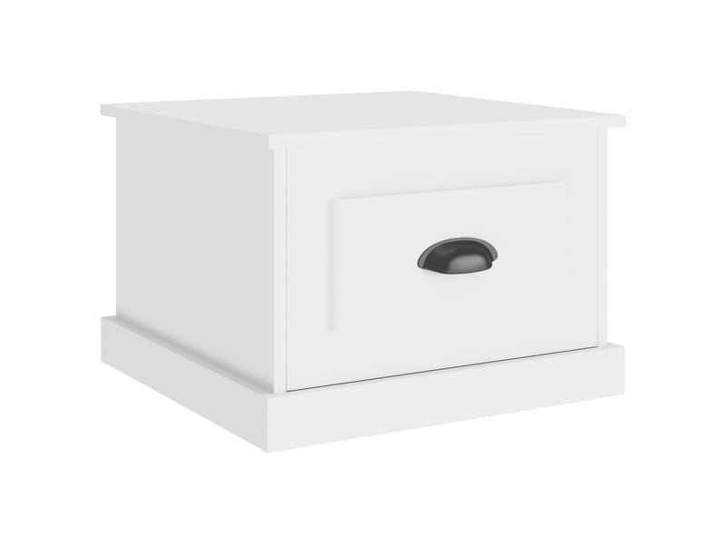  Table basse | table d'appoint salon blanc 50x50x35 cm bois d'ingénierie  - Conforama A