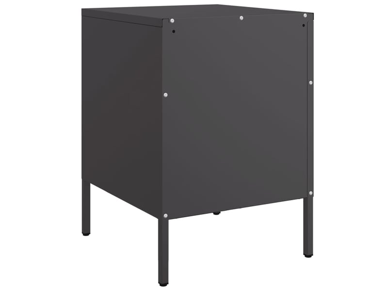  Lot de 2 tables de chevet - cabinet de chevet - table de nuit noir 36x39x50,5 cm acier  - Conforama E