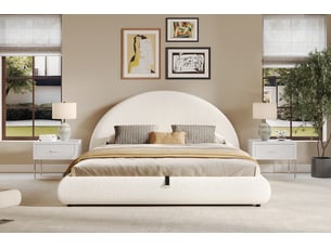 Lit coffre 180x200 cm VIVRYN coloris blanc