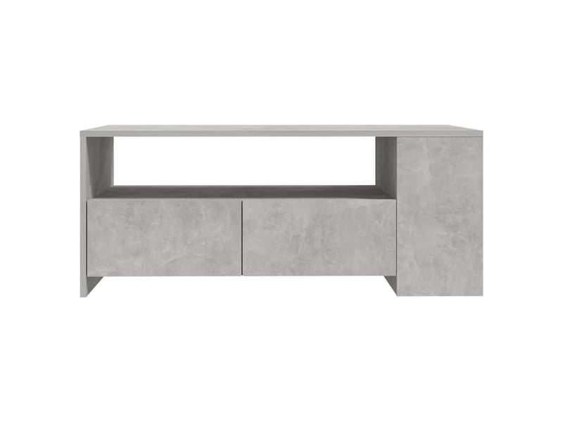  Table basse rectangulaire | table de salon gris béton 102x55x42 cm bois d'ingénierie shl905  - Conforama C