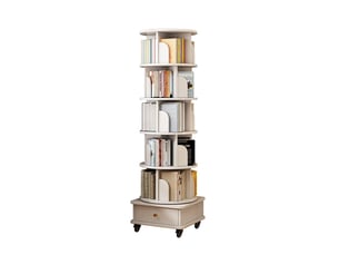 Bibliotheque coloris  blanc 5 étagère(s) WISHDOR  - 46 cm x 173 cm