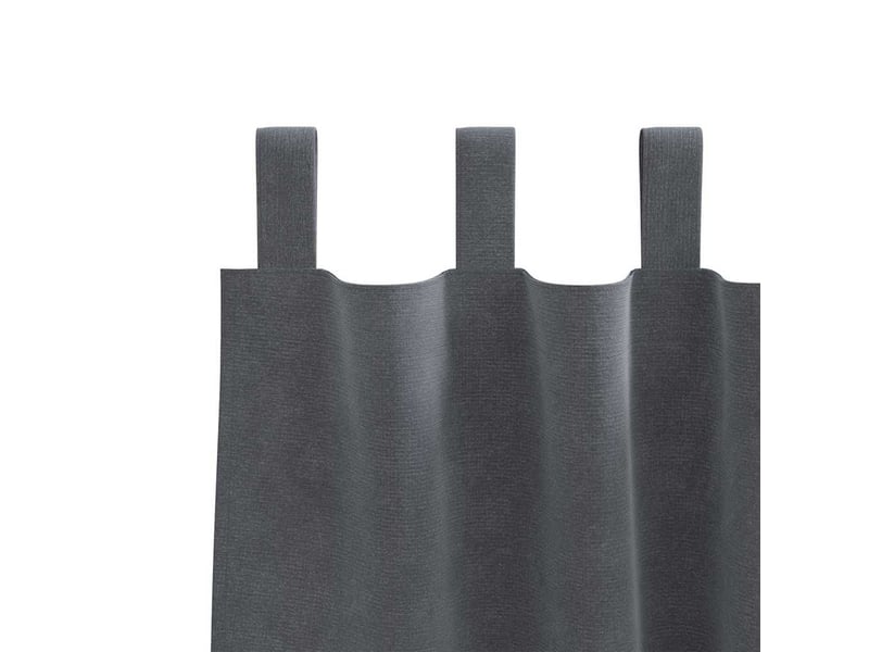  Lot de 2 rideaux, rideaux de fenêtre gris clair 140 x 245 cm velours cf44049  - Conforama E