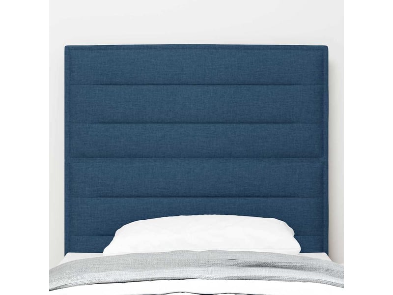 Tête de lit | panneau de tête de lit led avec bandes led bleu 80 cm tissu - Conforama D