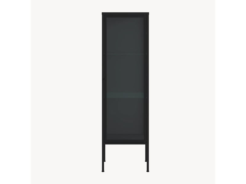 Armoire vitrine borshavisa 116 x 34 x 30 cm acier noir [en.casa] Borshavisa - Conforama E