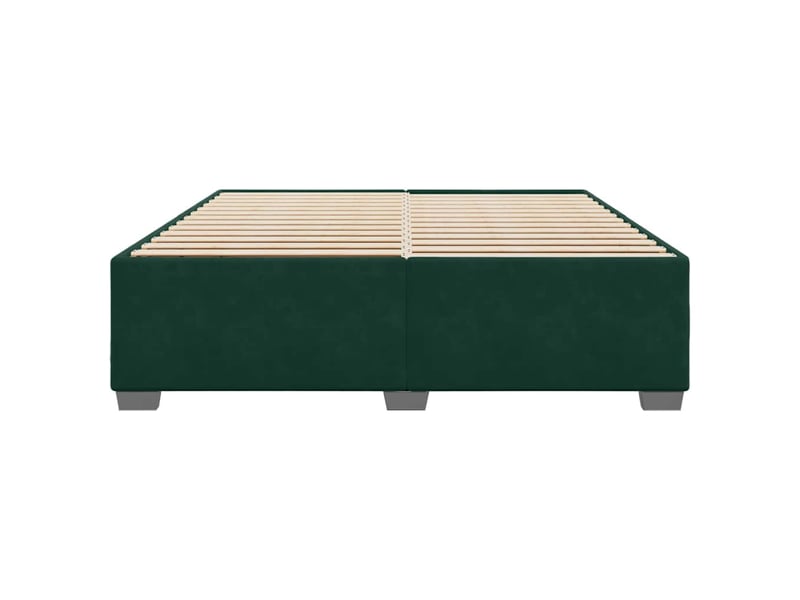  Lit double- lit adulte -  cadre de lit sans matelas vert foncé 200x200 cm velours  - Conforama C
