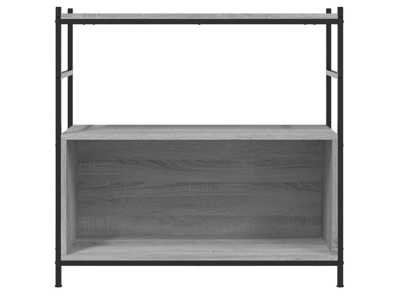  Bibliothèque, meuble de rangement salon sonoma gris 80x30x78,5 cm bois d'ingénierie et fer  - Conforama C