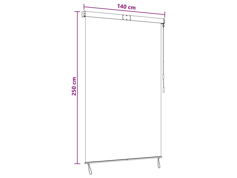  Store enrouleur, store à rouleau anthracite et blanc 140 x 250 cm cf44950  - Conforama E