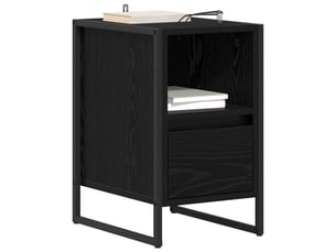 Table de chevet - cabinet de chevet - table de nuit chêne noir 39,5 x 30 x 50 cm bois d'ingénierie
