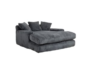 Canapé droit,canapé simple confortable en velours côtelé avec 3 oreillers moelleux,125x155x63,gris