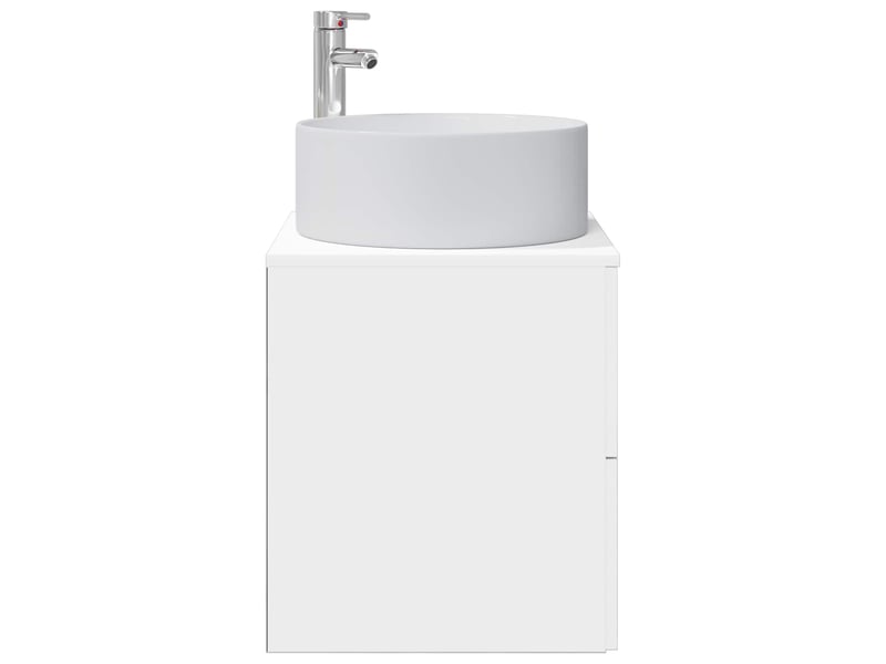 Vanité de lavabo mural, meuble de rangement blanc 49.5x44.5x65.5 cm - Conforama D