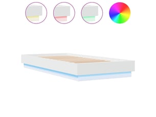 Lit simple 100x200 cm coloris blanc