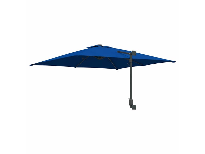  Parasol de jardin inclinable moderne 248,5 x 247,5 x 160 cm avec éclairage led éco-responsable en polyester azur 02_0058657  - Conforama D
