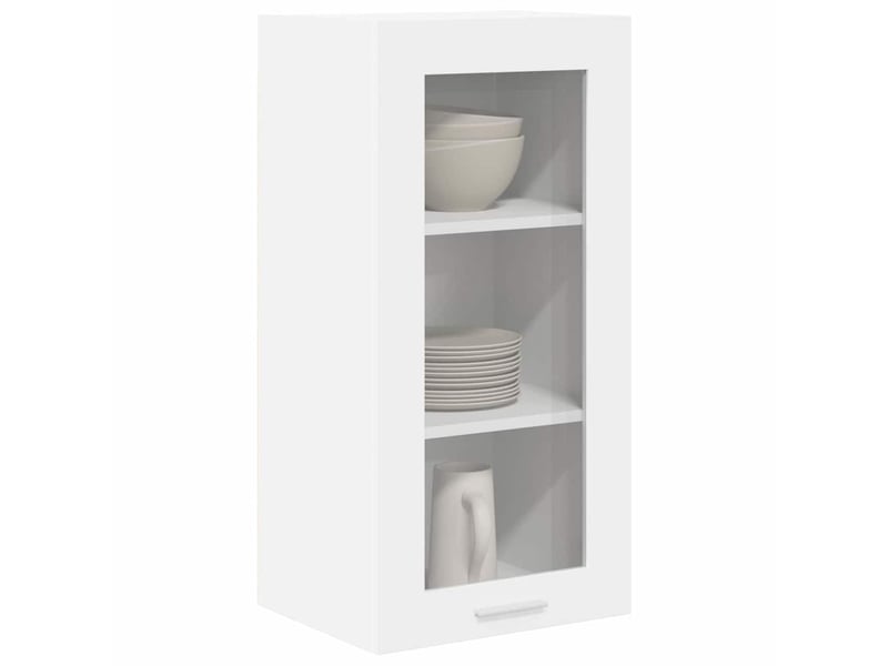  Meuble de rangement cuisine, armoire suspendue 2 pcs blanc bois d'ingénierie shl618  - Conforama C