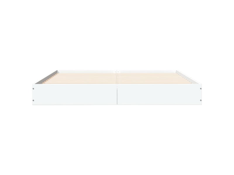  Lit double- lit adulte -  cadre de lit sans matelas blanc 135x190 cm bois d'ingénierie  - Conforama C