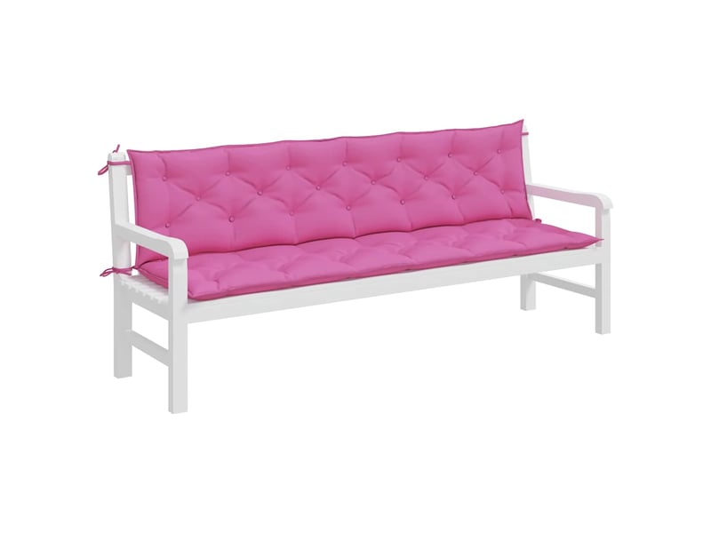  Lot de 2 coussins de banc de jardin, coussins d'assise rose 200x50x7 cm tissu cf58684  - Conforama D