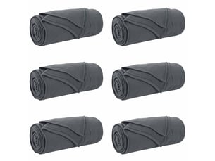 Couverture jetée de canapé 6 pcs gris foncé 240x220 cm 4.44 kg