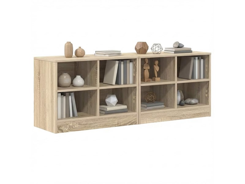  Armoire de lit 2 pièces chêne sonoma 66x33x48 cm  - Conforama C