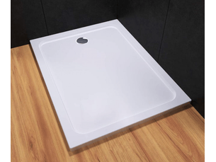 Bonde de douche extra plate de 90 mm, kit de trou d'écoulement pour receveur de douche, siphon de douche avec système anti-odeurs