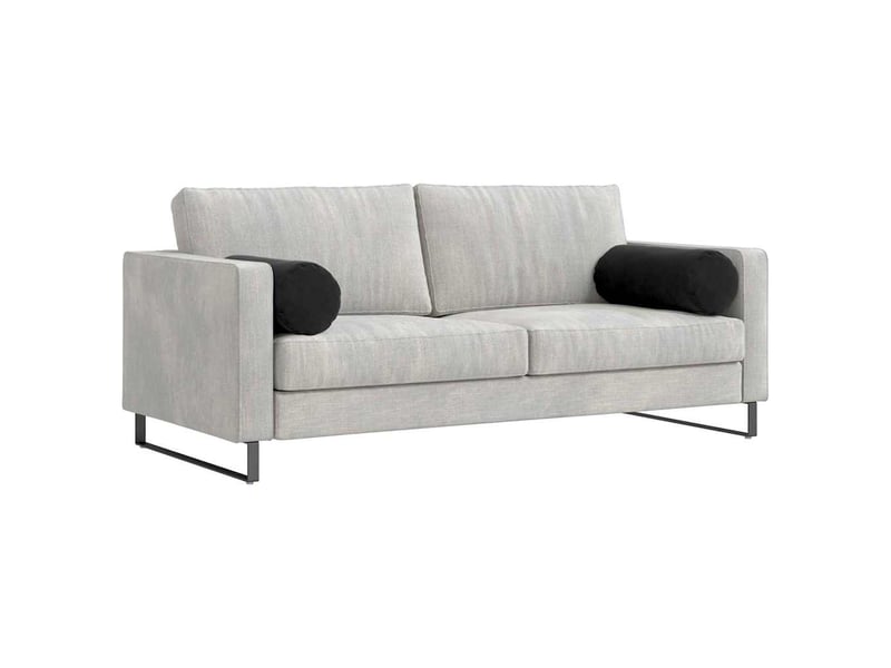 Lot de 2 coussins d'accent, coussins décoratifs, coussins lombaires noir ø 25 x 70 cm cf56747 - Conforama C