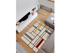 Tapis atticgo delta rectangulaire multicolore - 100% polypropylène, dos jute