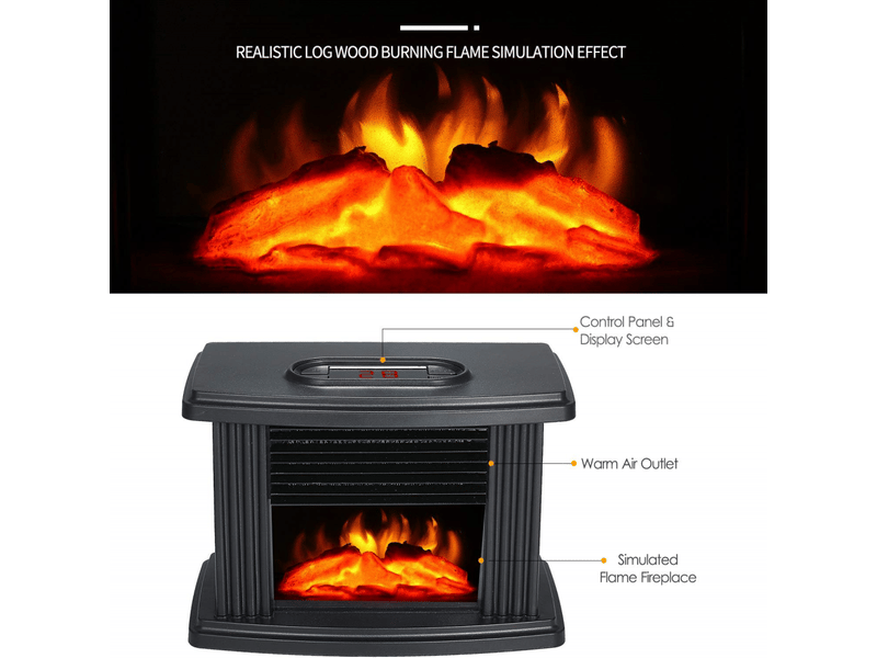 Chauffe-cheminée, chauffe-flamme 500 w, petite mini-cheminée à chaleur rapide chauffage vertical européen OGSMN004137LL - Conforama D