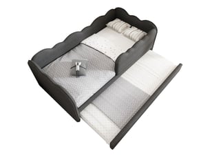 Lit gigogne 90x190 cm SOGEU   coloris gris