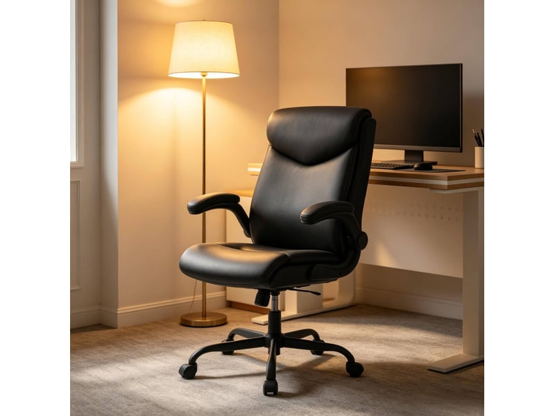  Chaise de bureau ergonomique pivotante avec accoudoirs relevables evryae  - Conforama C