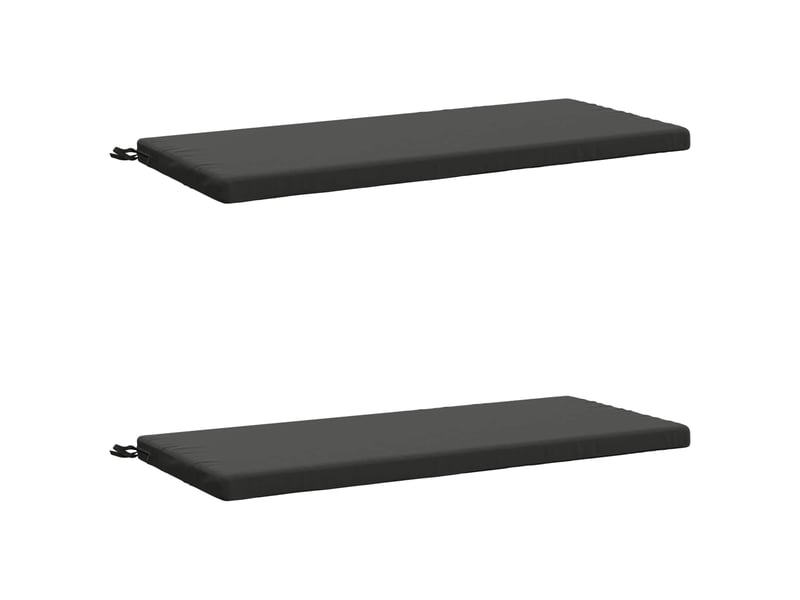Lot de 2 coussins de banc, coussins d'assise soest 100 % polyester anthracite cf56766 - Conforama A