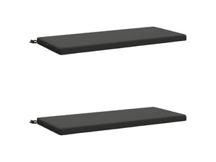 Lot de 2 coussins de banc, coussins d'assise soest 100 % polyester anthracite cf56766