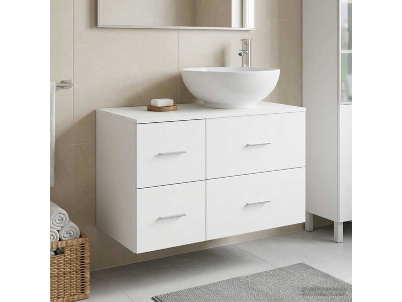  Ensemble de mobilier de salle de bain 2 pc blanc cf63983  - Conforama B