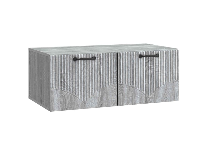  Meuble tv - banc tv - meuble de rangement mural sonoma gris 78,5 x 41 x 30 cm bois d'ingénierie  - Conforama A