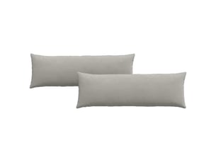Lot de 2 coussins de canapé, coussins décoratifs tissu gris clair 120 x 40 cm cf58832