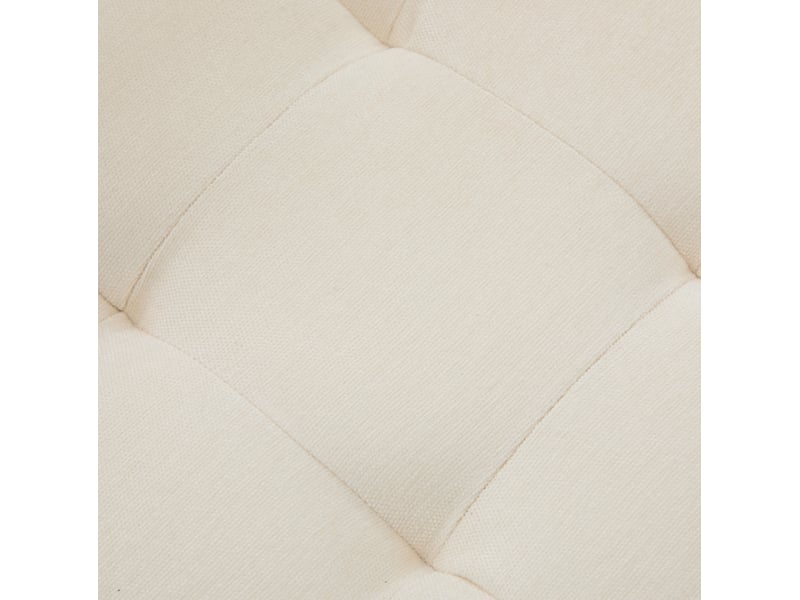  Lot de 2 chaises pivotantes 360° 43x50x77 cm – beige – dossier en rotin tressé et chenille rembourrée  - Conforama E