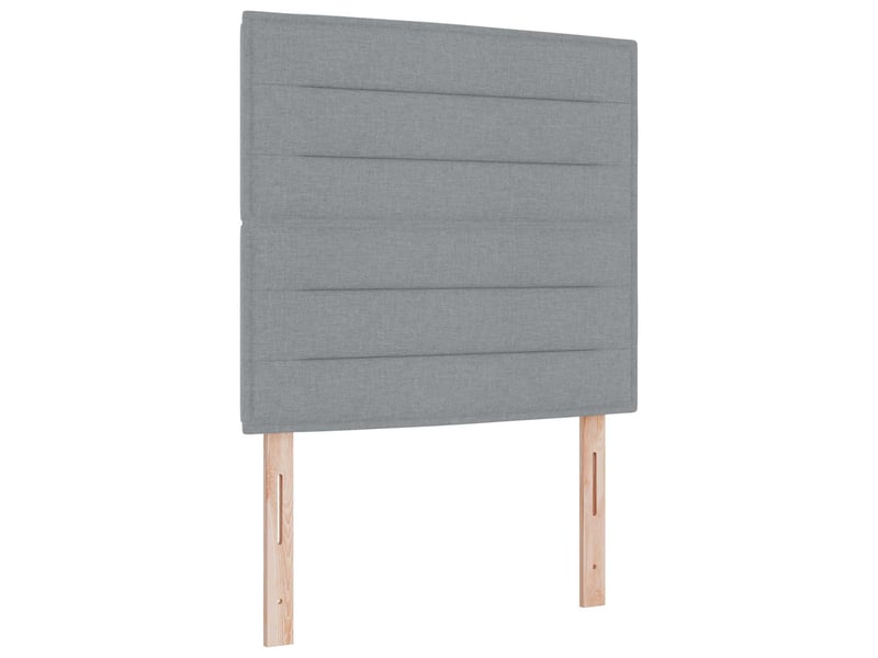 Tête de lit | panneau de tête de lit led avec bandes led gris clair 90 cm tissu - Conforama B