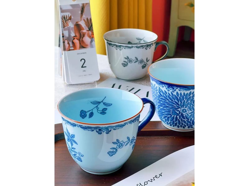  Mug rörstrand ostindia floris en céramique, bleu, 400 ml  - Conforama D