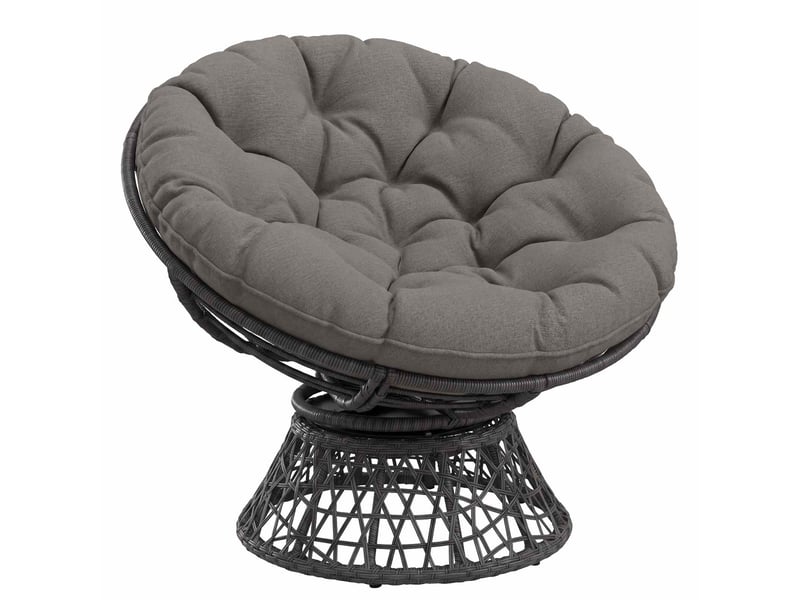 Coussin de chaise suspendue, coussin d'assise vianen 100 % polyester gris cf54280 - Conforama C