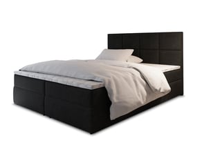 Lit avec rangement 180x200 cm <strong>MASSENO</strong> <strong></strong> coloris noir